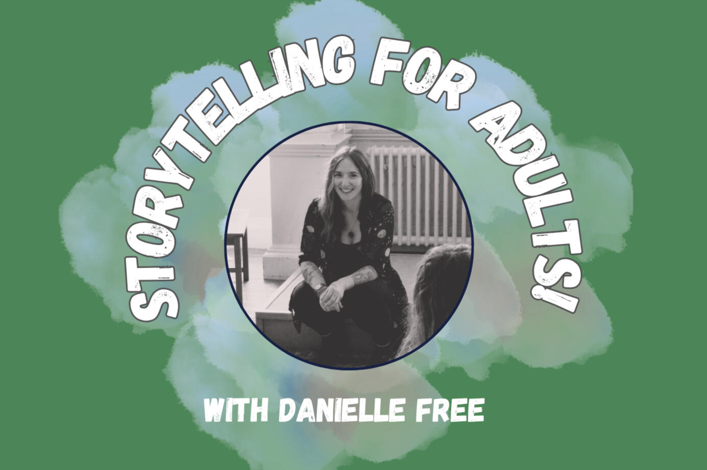 Danielle tells Mother Holle at Llanfyllin Library